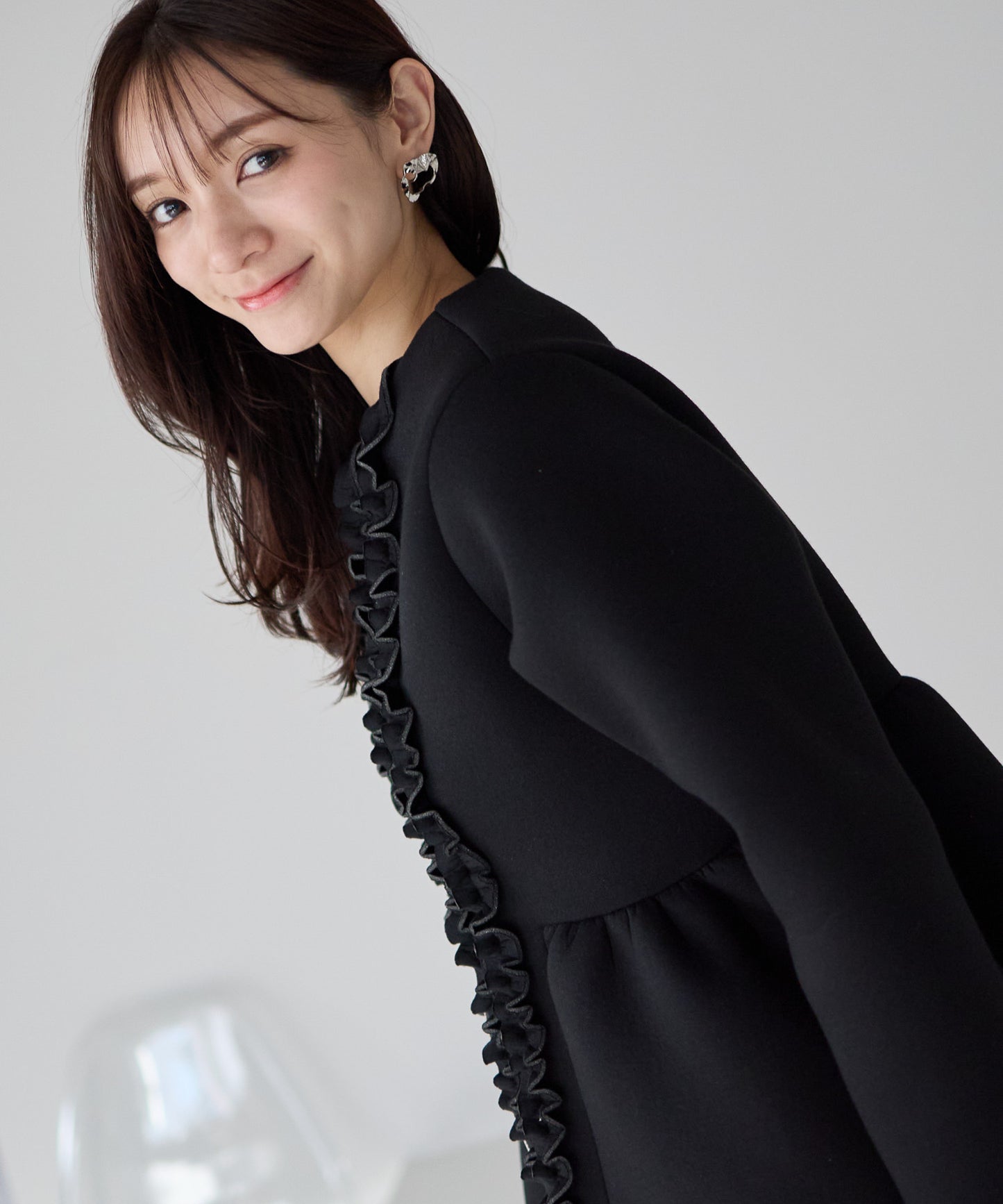 【1月25日(日)20時〜新発売】予約販売フロントフリルペプラムジャケット