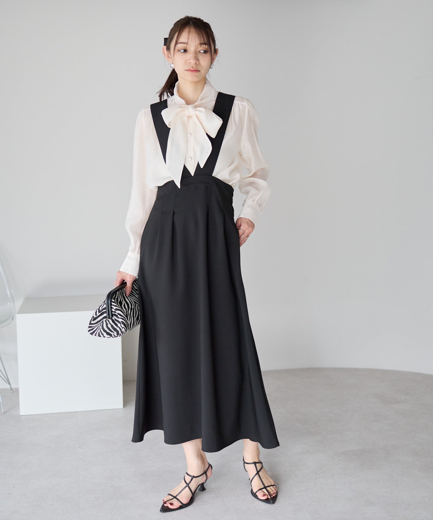 【1月25日(日)20時〜新発売】バックリボンジャンパースカート