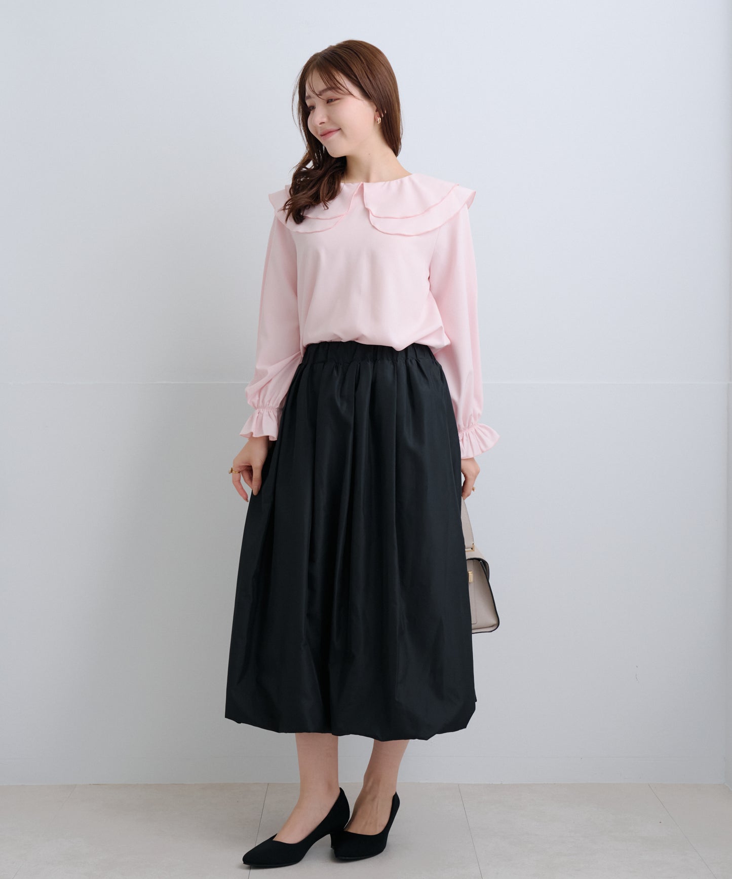 【2月15日(日)20時〜新発売】ツインフローラルカラーブラウス-Soft Touch-