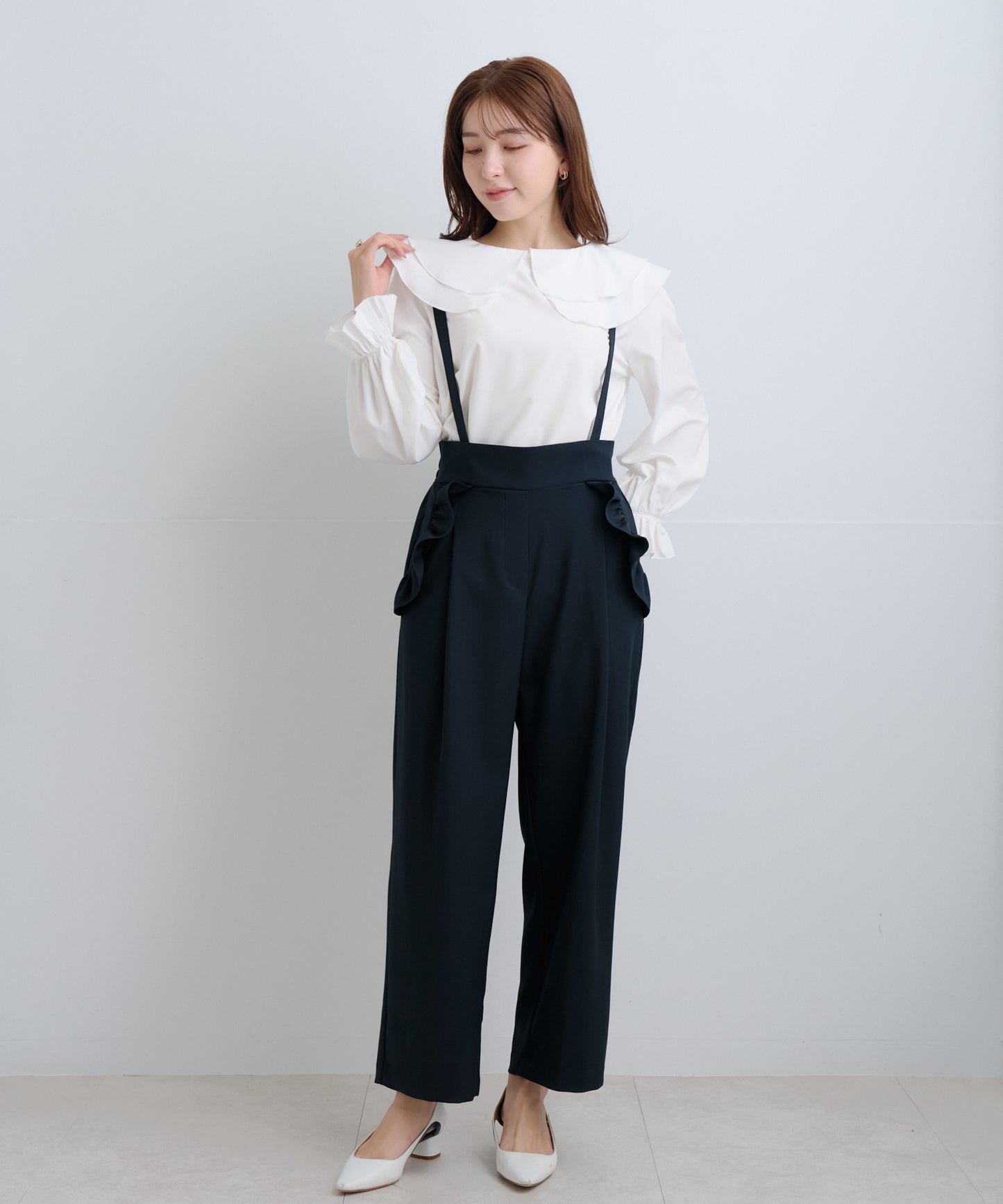 【2月15日(日)20時〜新発売】ツインフローラルカラーブラウス-Soft Touch-