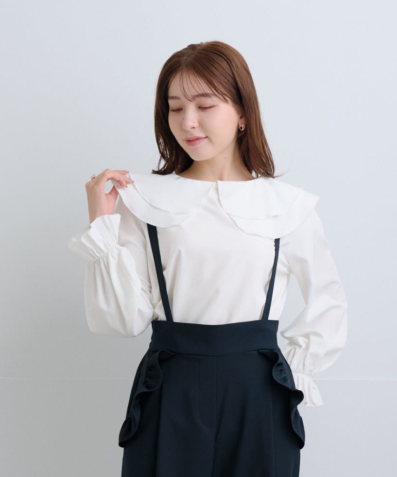 【2月15日(日)20時〜新発売】ツインフローラルカラーブラウス-Soft Touch-