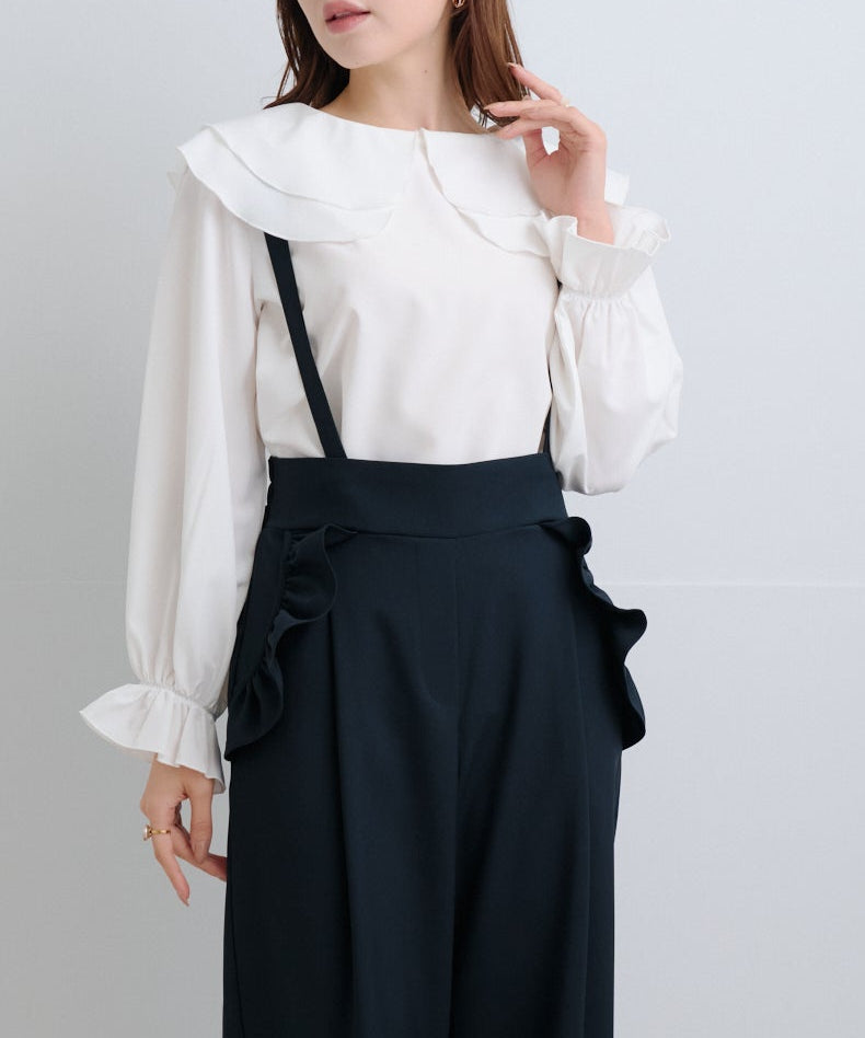 【2月15日(日)20時〜新発売】ツインフローラルカラーブラウス-Soft Touch-