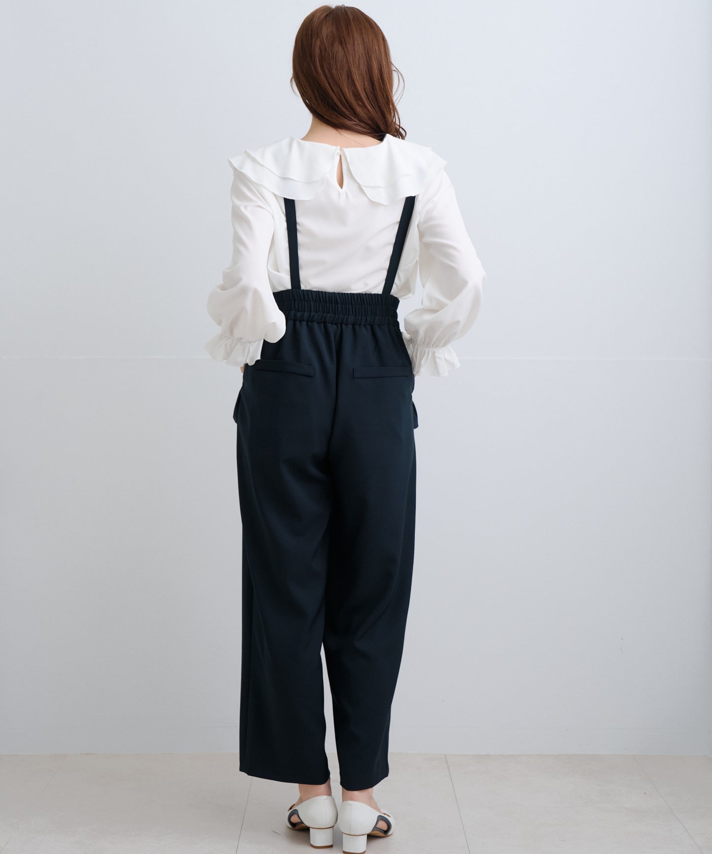 2wayサロペットフリルポケットパンツ