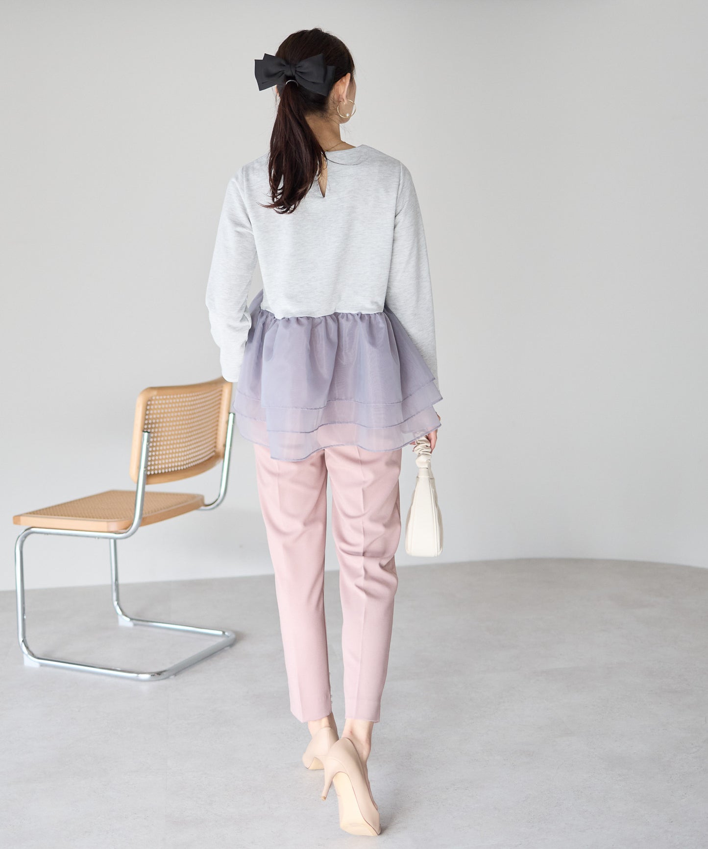 【1月25日(日)20時〜新発売】エアリーチュールペプラムトップス