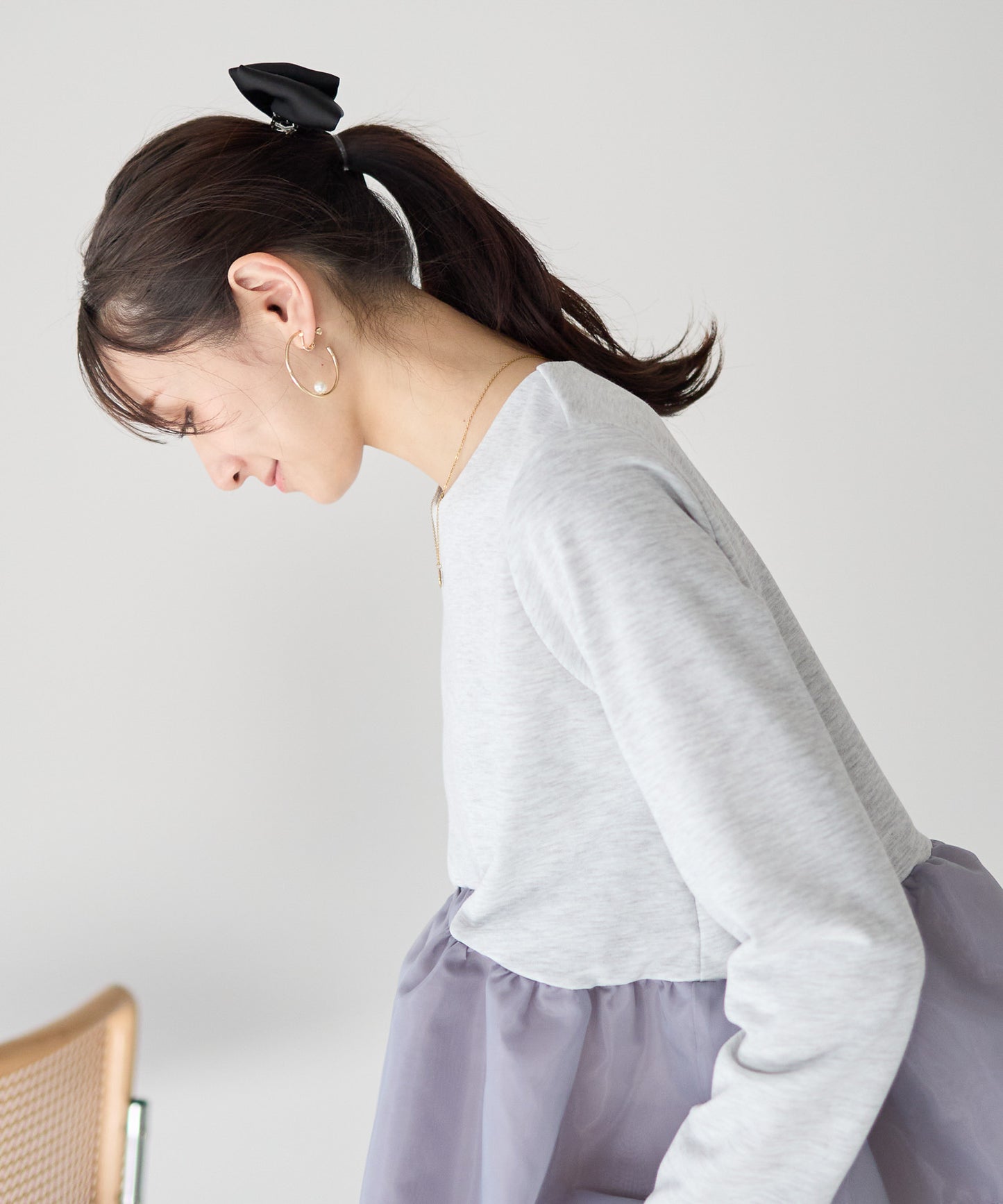 【1月25日(日)20時〜新発売】エアリーチュールペプラムトップス