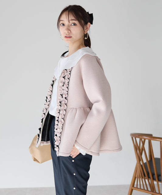 【1月25日(日)20時〜新発売】フロントフリルペプラムジャケット