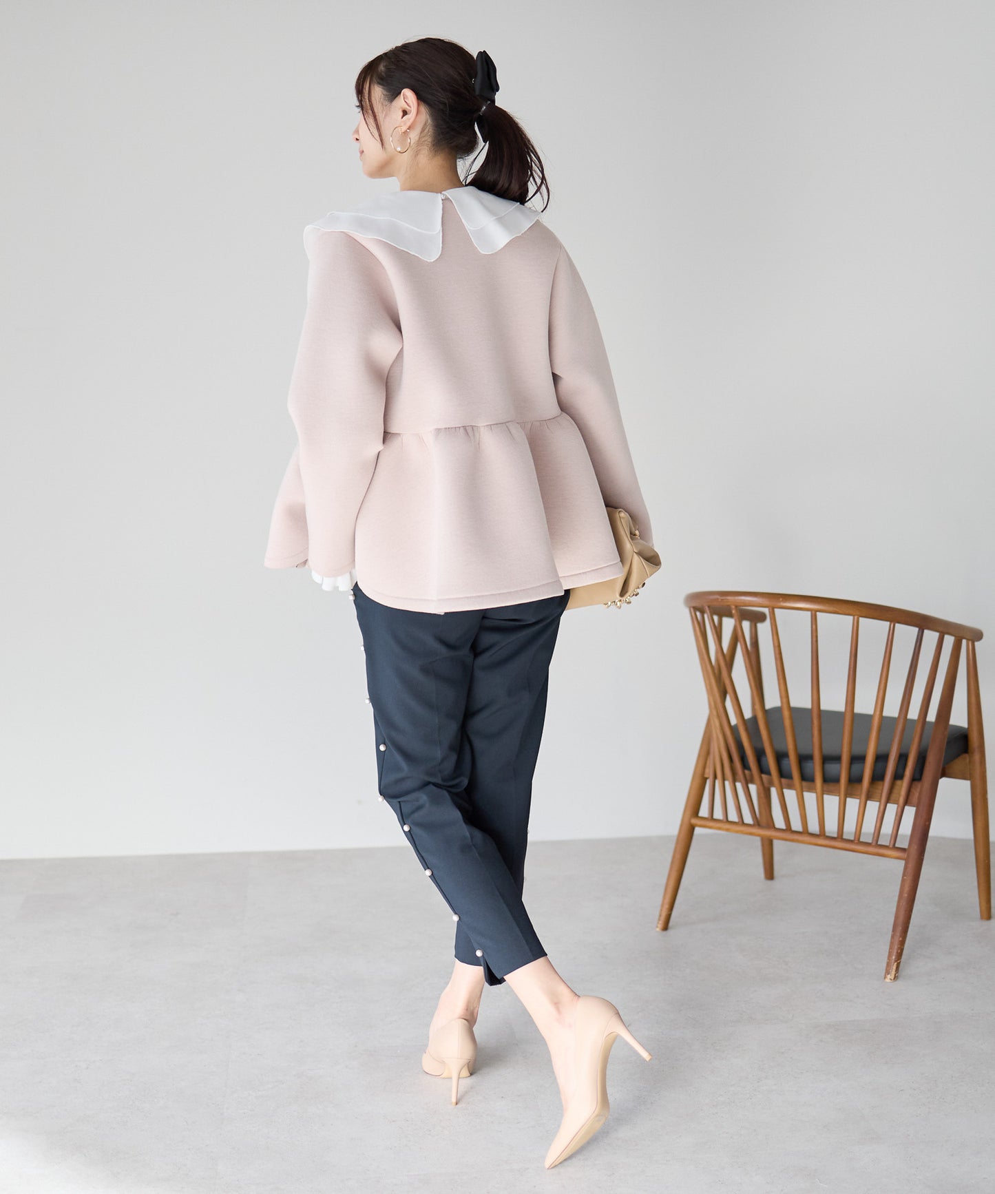 【1月25日(日)20時〜新発売】予約販売フロントフリルペプラムジャケット