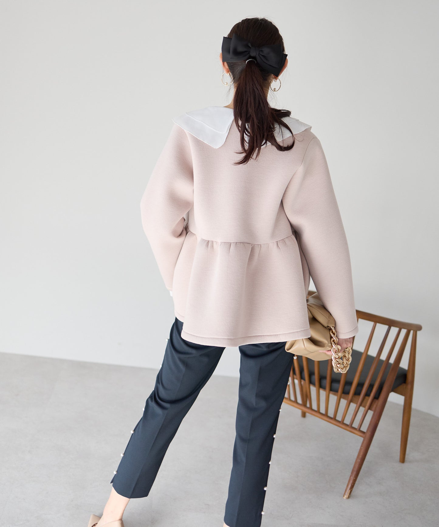 【1月25日(日)20時〜新発売】予約販売フロントフリルペプラムジャケット