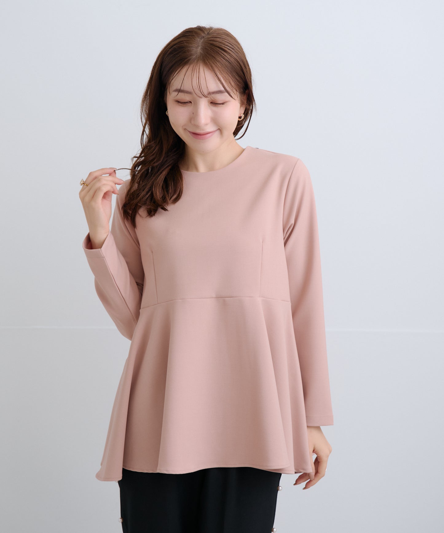 【2月15日(日)20時〜新発売】バックリボンペプラムトップス