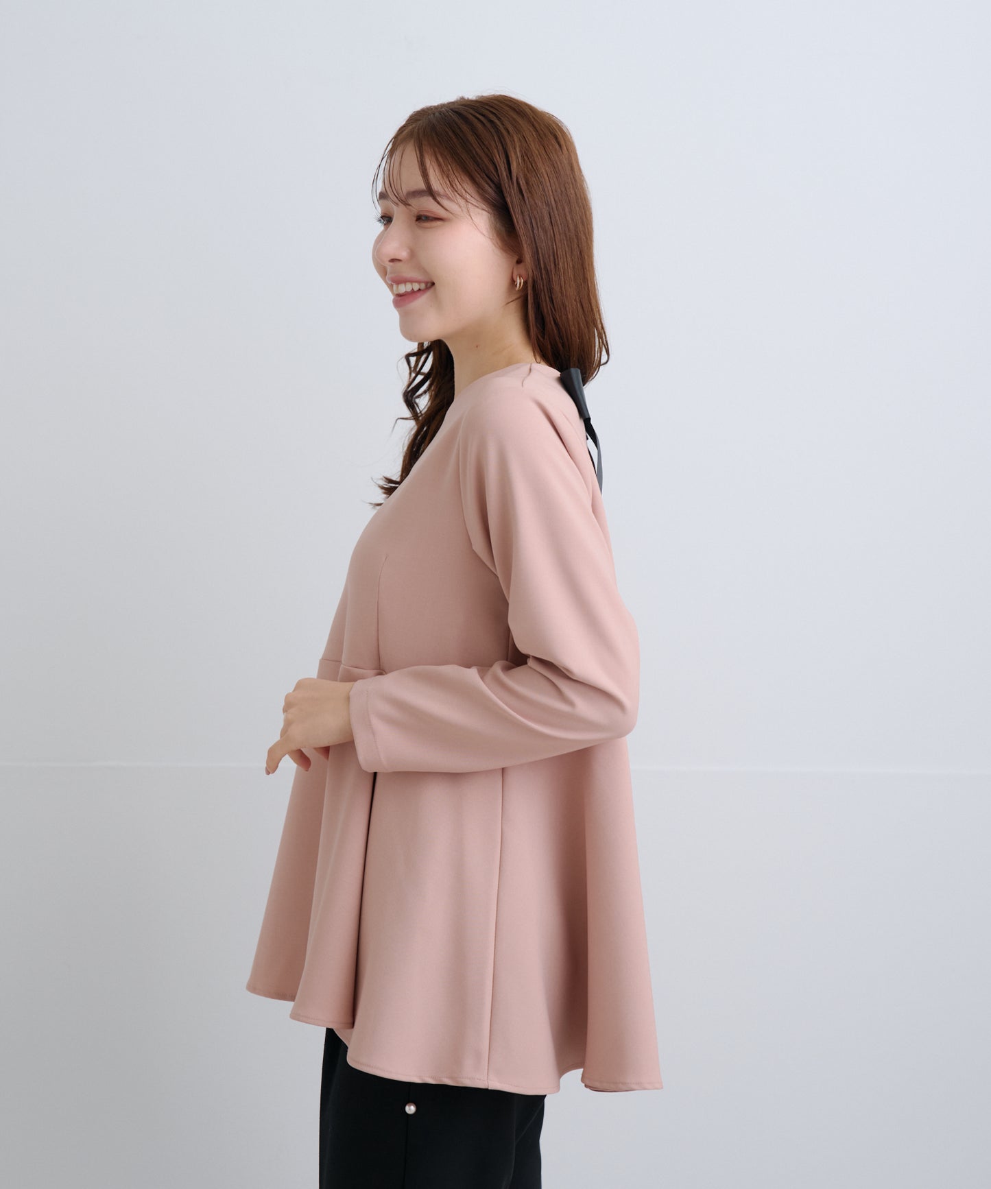 【2月15日(日)20時〜新発売】バックリボンペプラムトップス