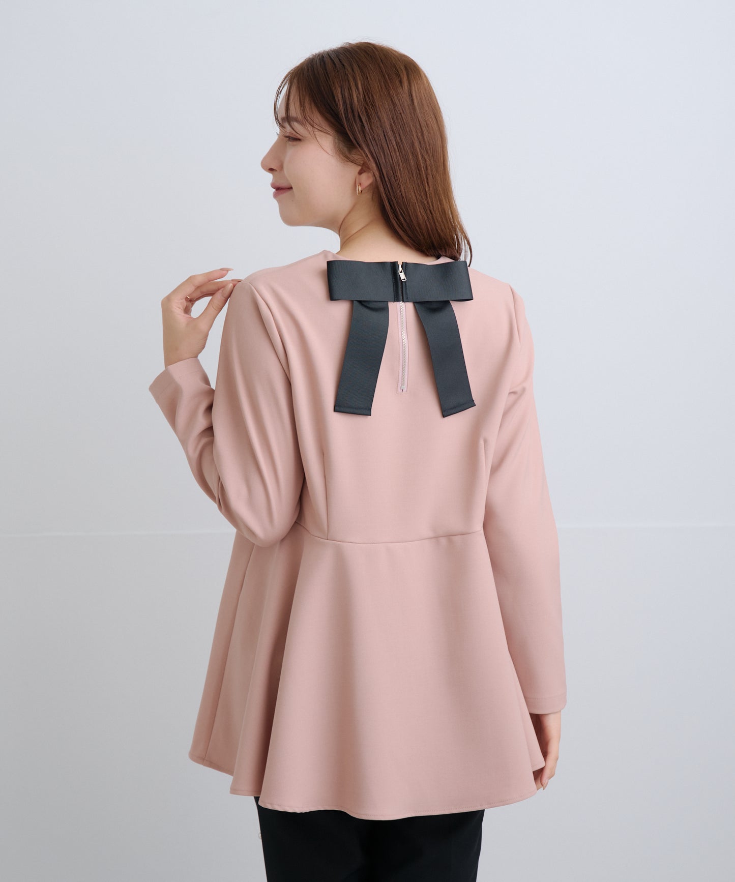 【2月15日(日)20時〜新発売】バックリボンペプラムトップス