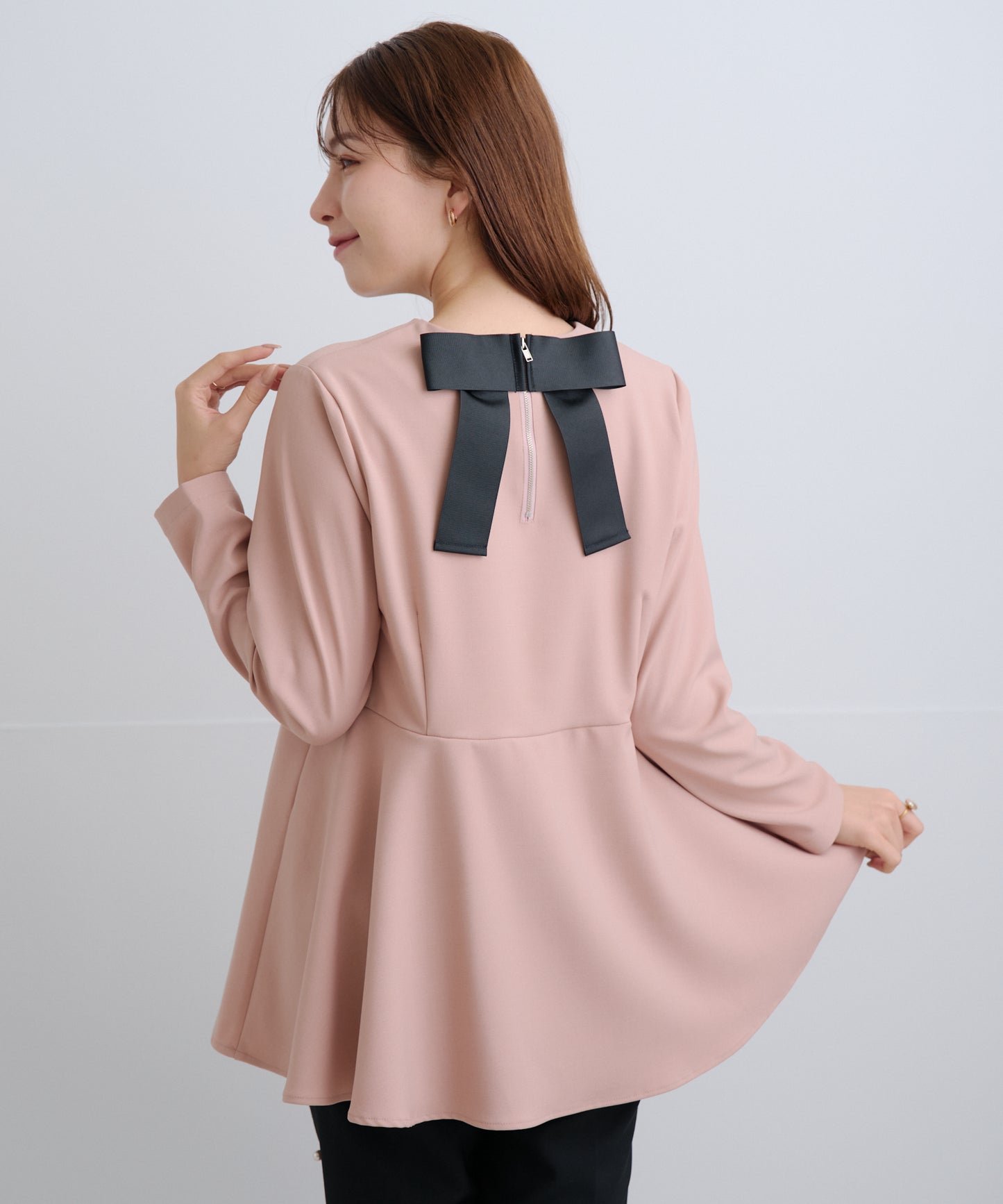 【2月15日(日)20時〜新発売】バックリボンペプラムトップス