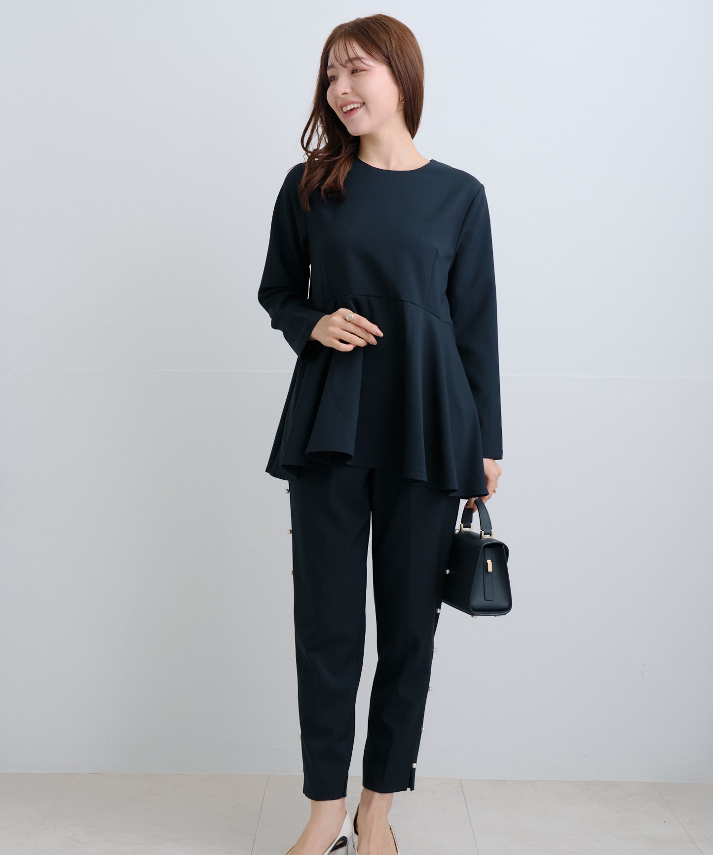 【2月15日(日)20時〜新発売】バックリボンペプラムトップス