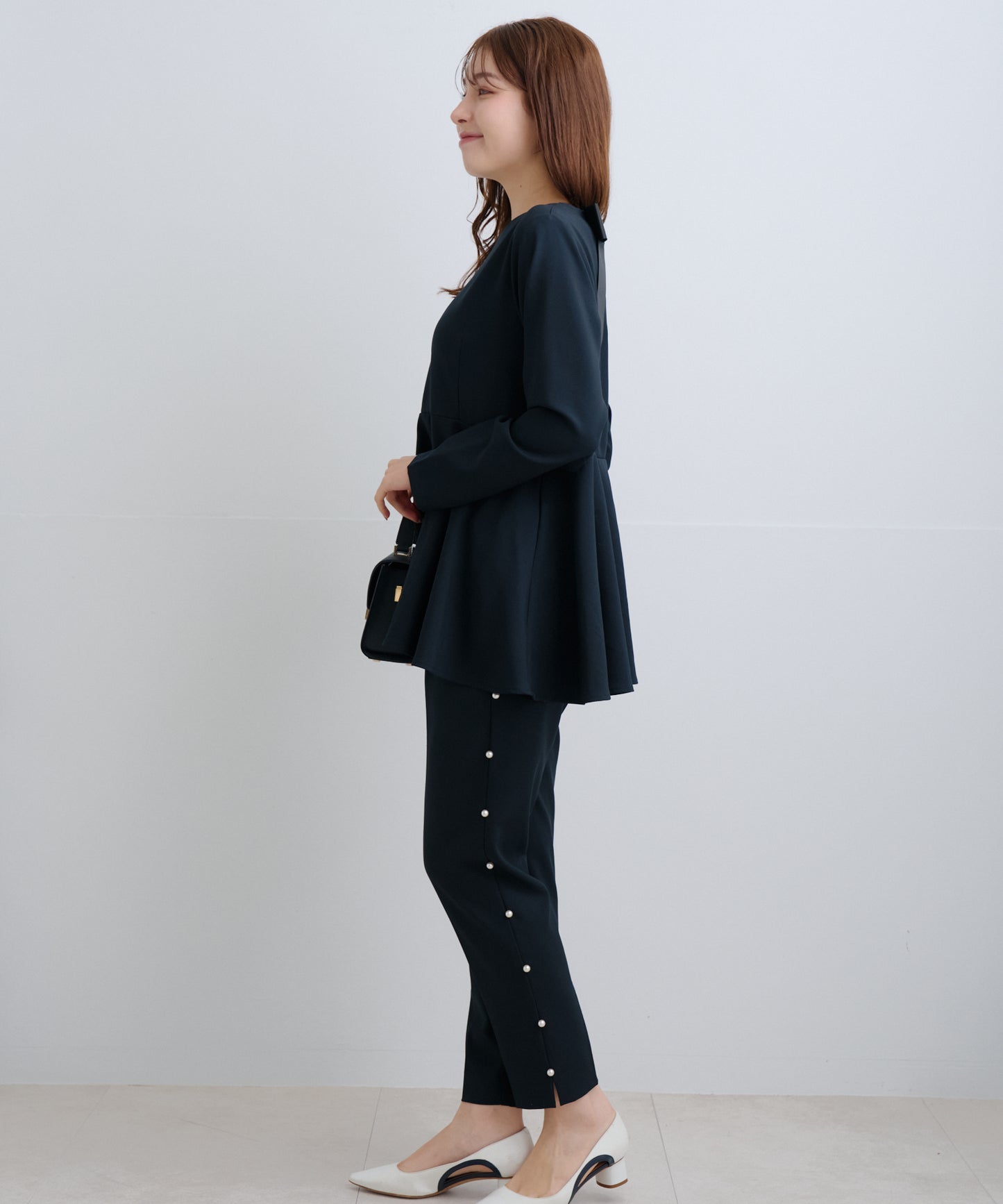 【2月15日(日)20時〜新発売】バックリボンペプラムトップス