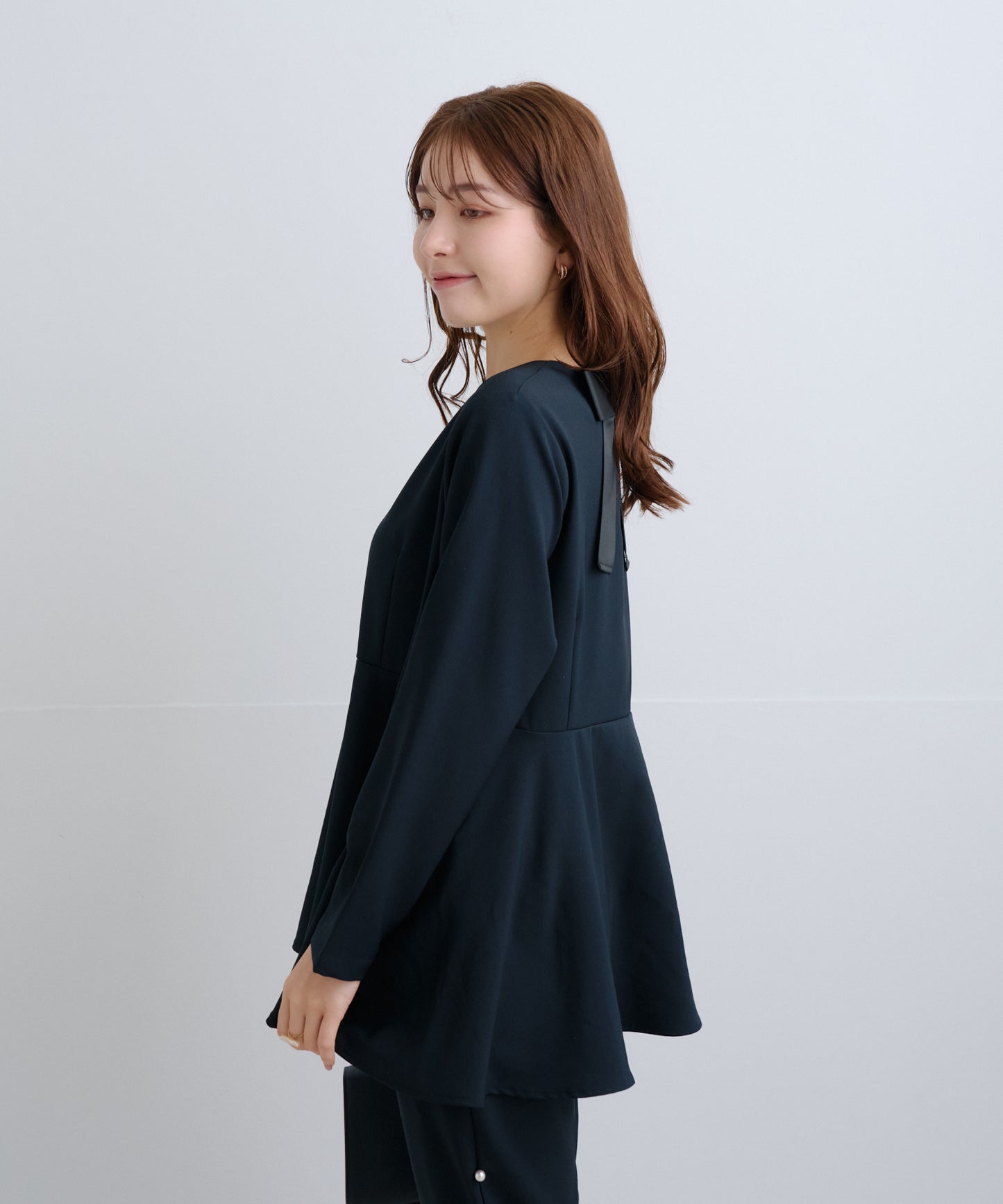 【2月15日(日)20時〜新発売】バックリボンペプラムトップス