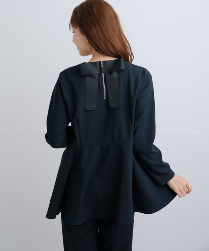 【2月15日(日)20時〜新発売】バックリボンペプラムトップス