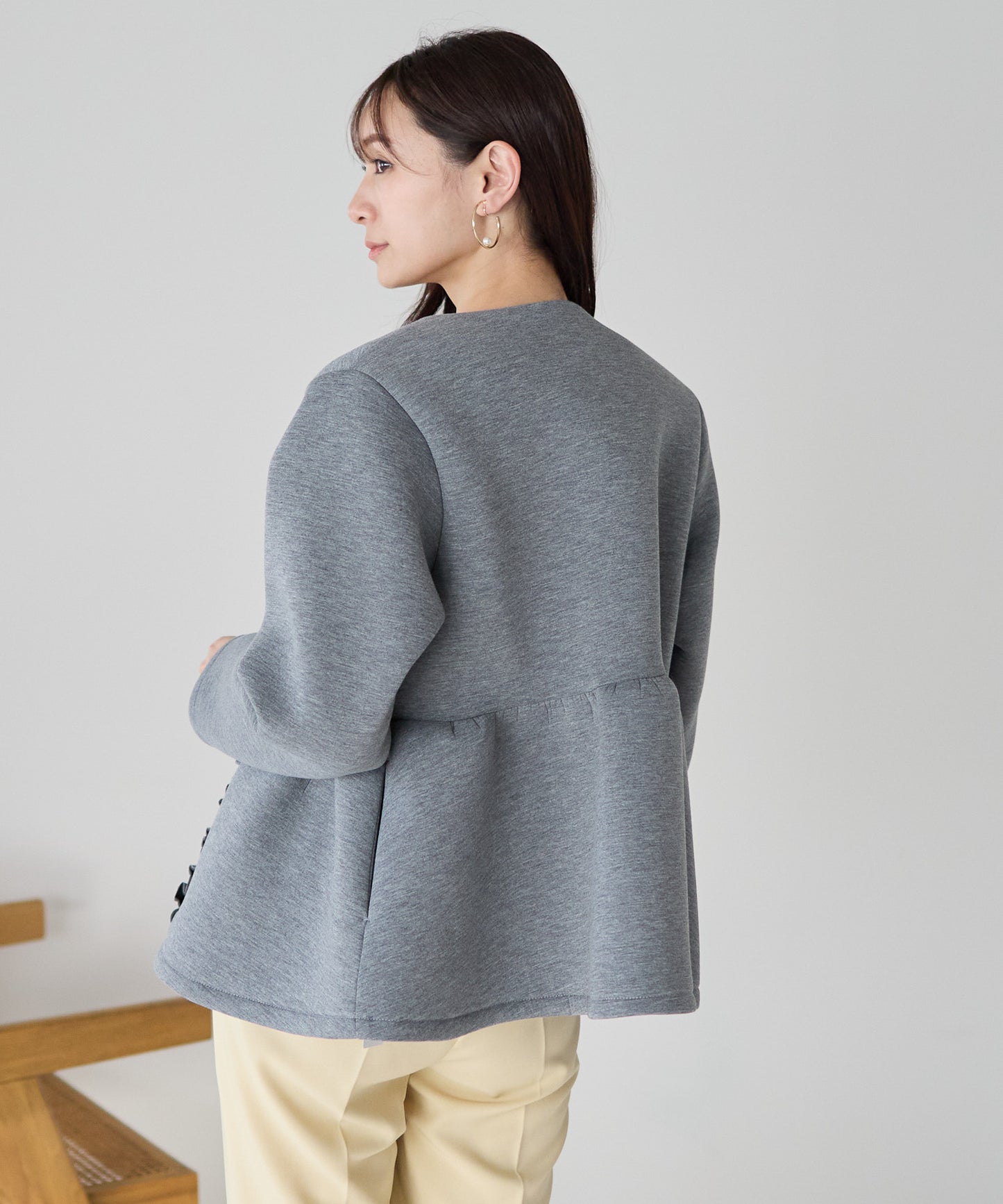 【1月25日(日)20時〜新発売】予約販売フロントフリルペプラムジャケット