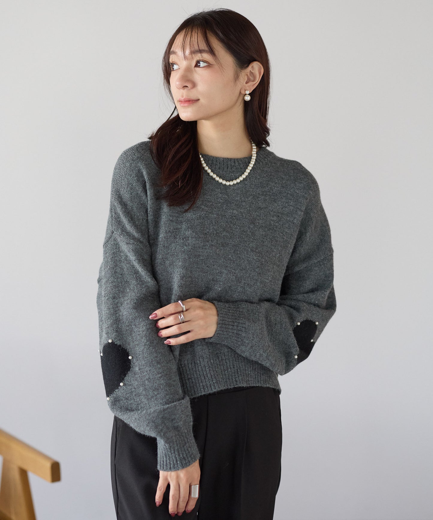 【11月9日(日)20時〜新発売】エルボーハートパールニット