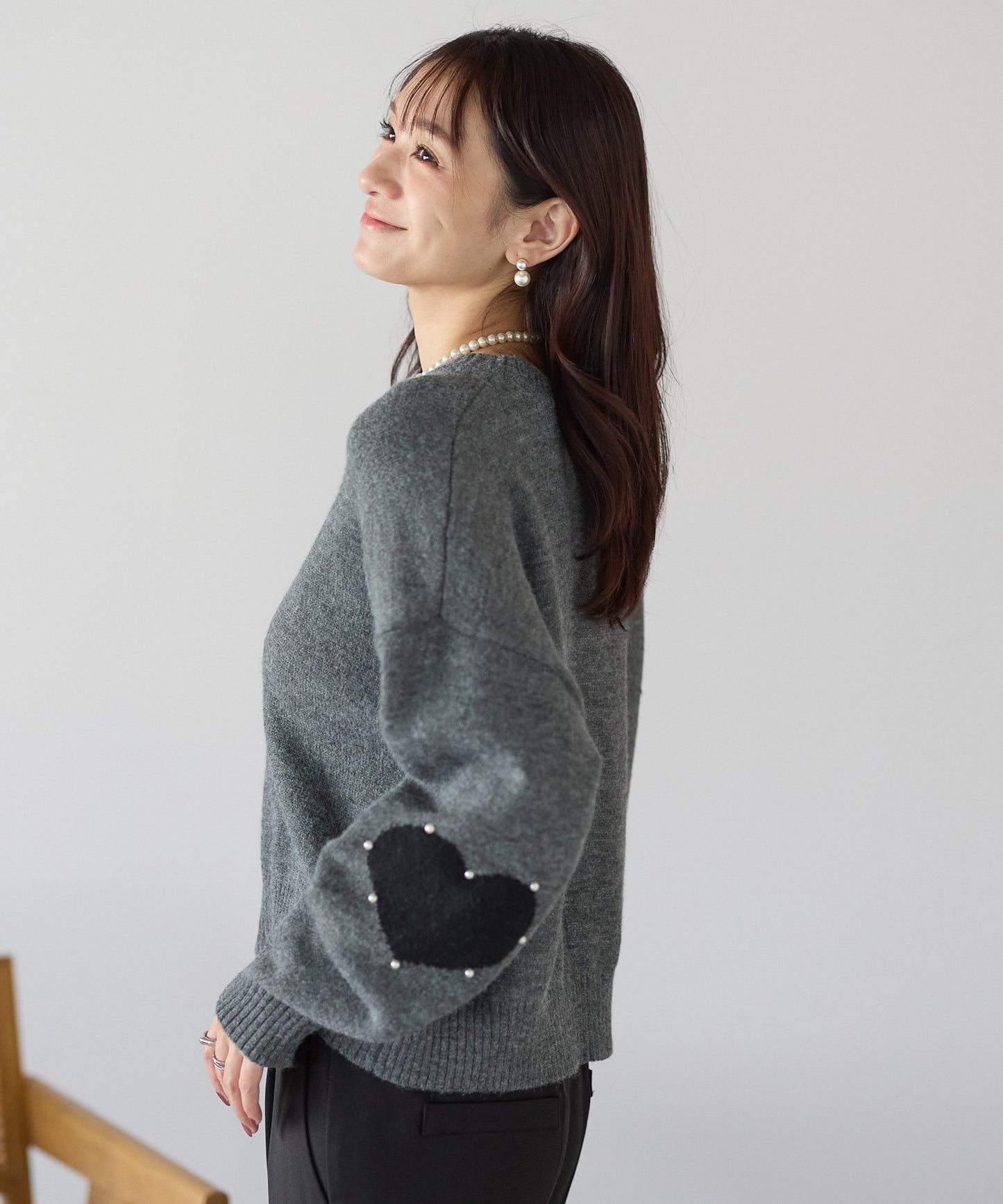 【11月9日(日)20時〜新発売】エルボーハートパールニット