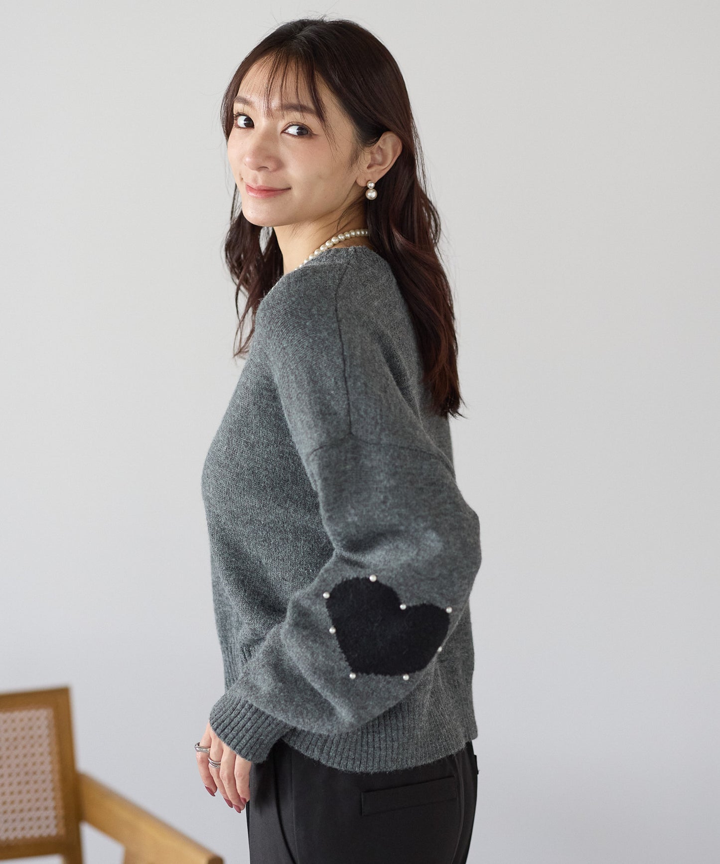 【11月9日(日)20時〜新発売】エルボーハートパールニット