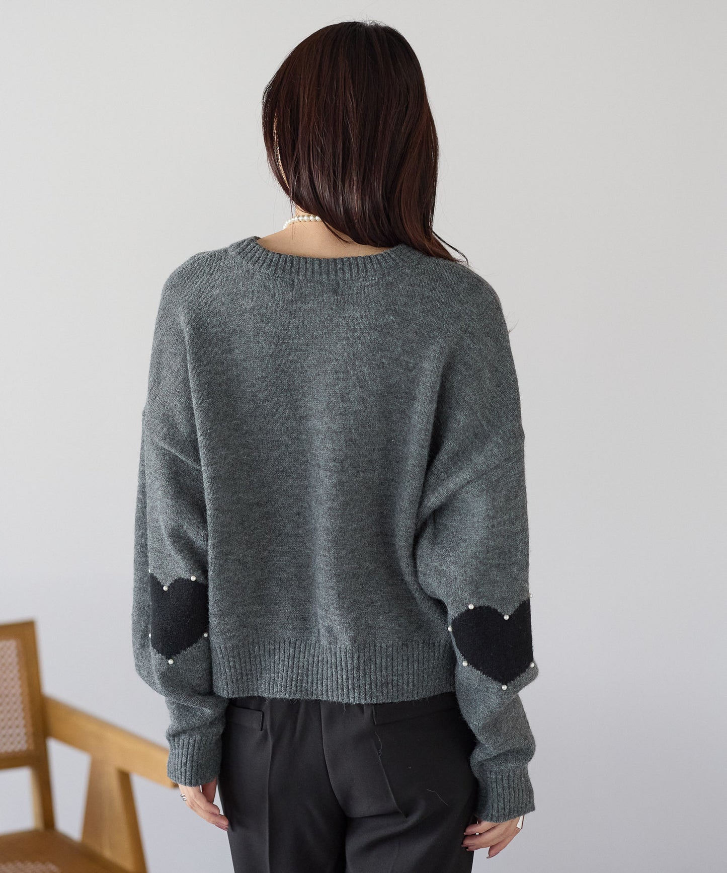 【11月9日(日)20時〜新発売】エルボーハートパールニット