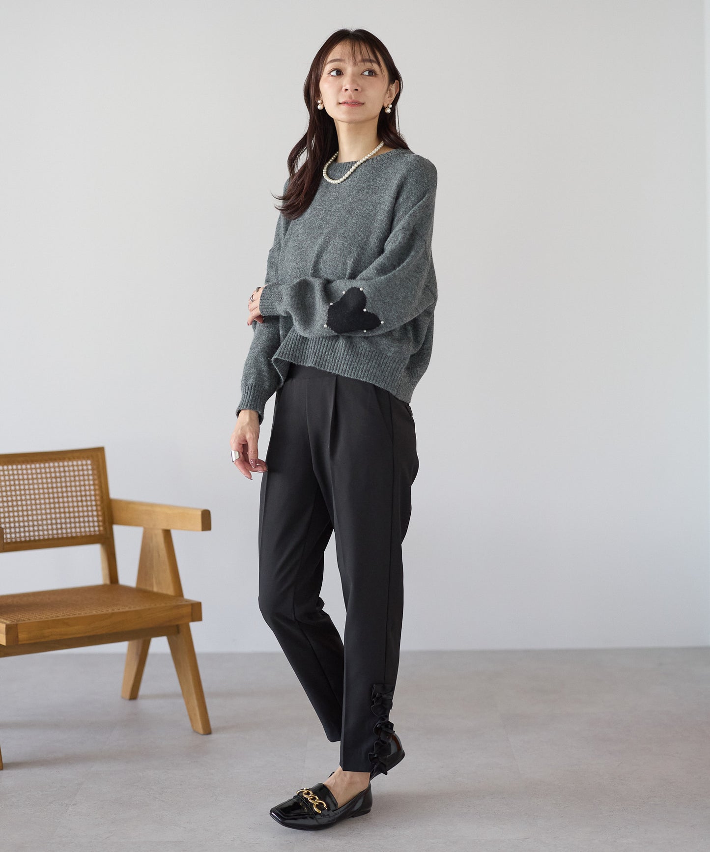 【11月9日(日)20時〜新発売】エルボーハートパールニット