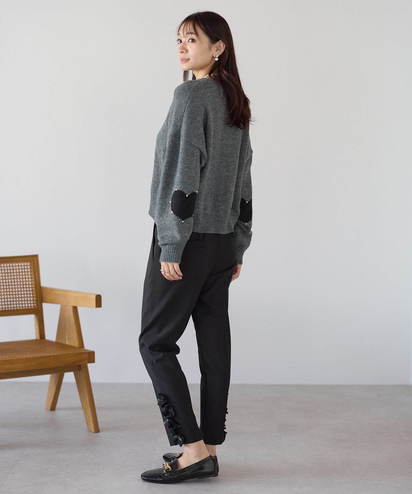 【11月9日(日)20時〜新発売】エルボーハートパールニット