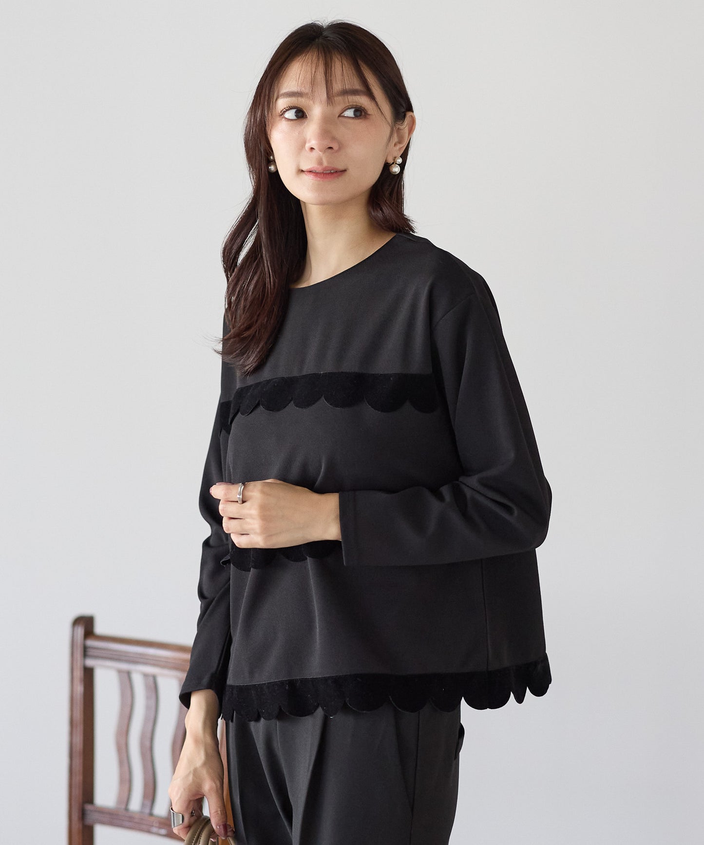 【11月28日(金)13時〜新発売】クラシカルスカラップトップス