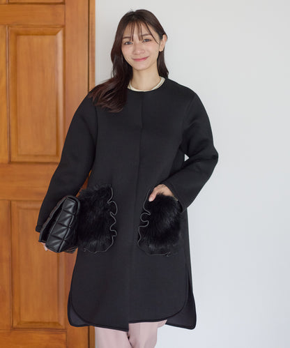 【12月5日(金)13時〜新発売】フリルファーポケットコート