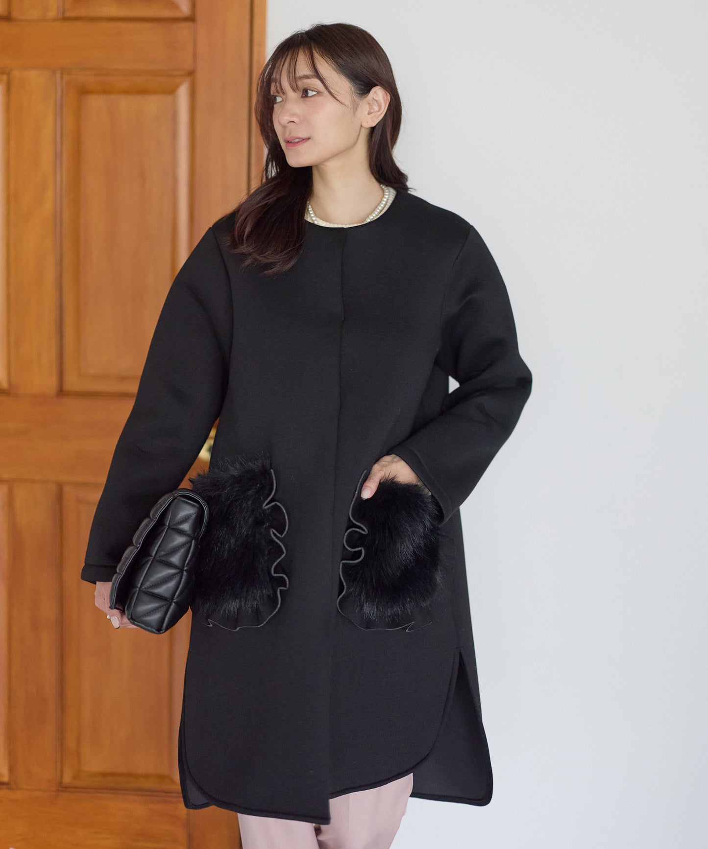 【12月5日(金)13時〜新発売】フリルファーポケットコート