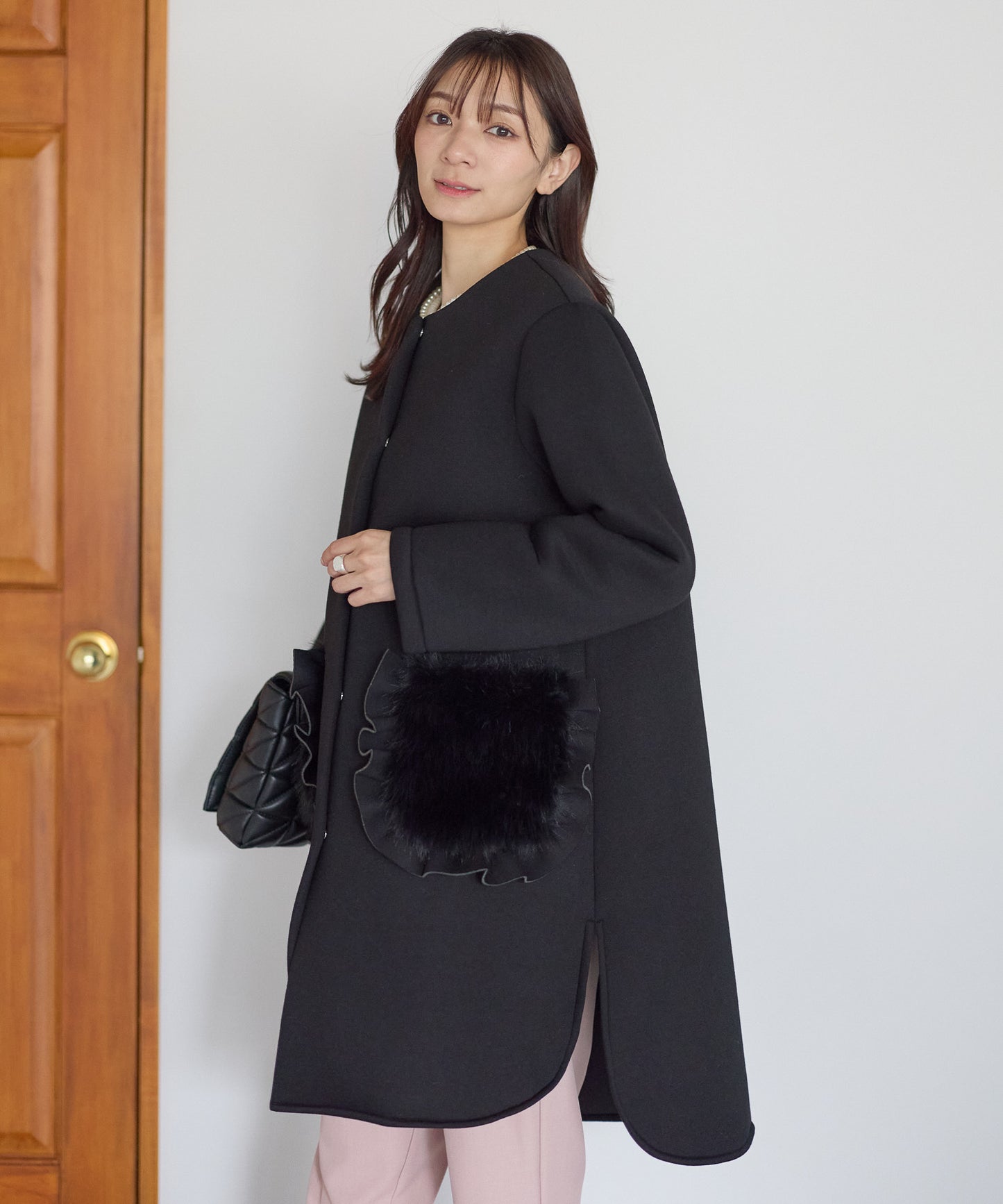 【12月5日(金)13時〜新発売】フリルファーポケットコート