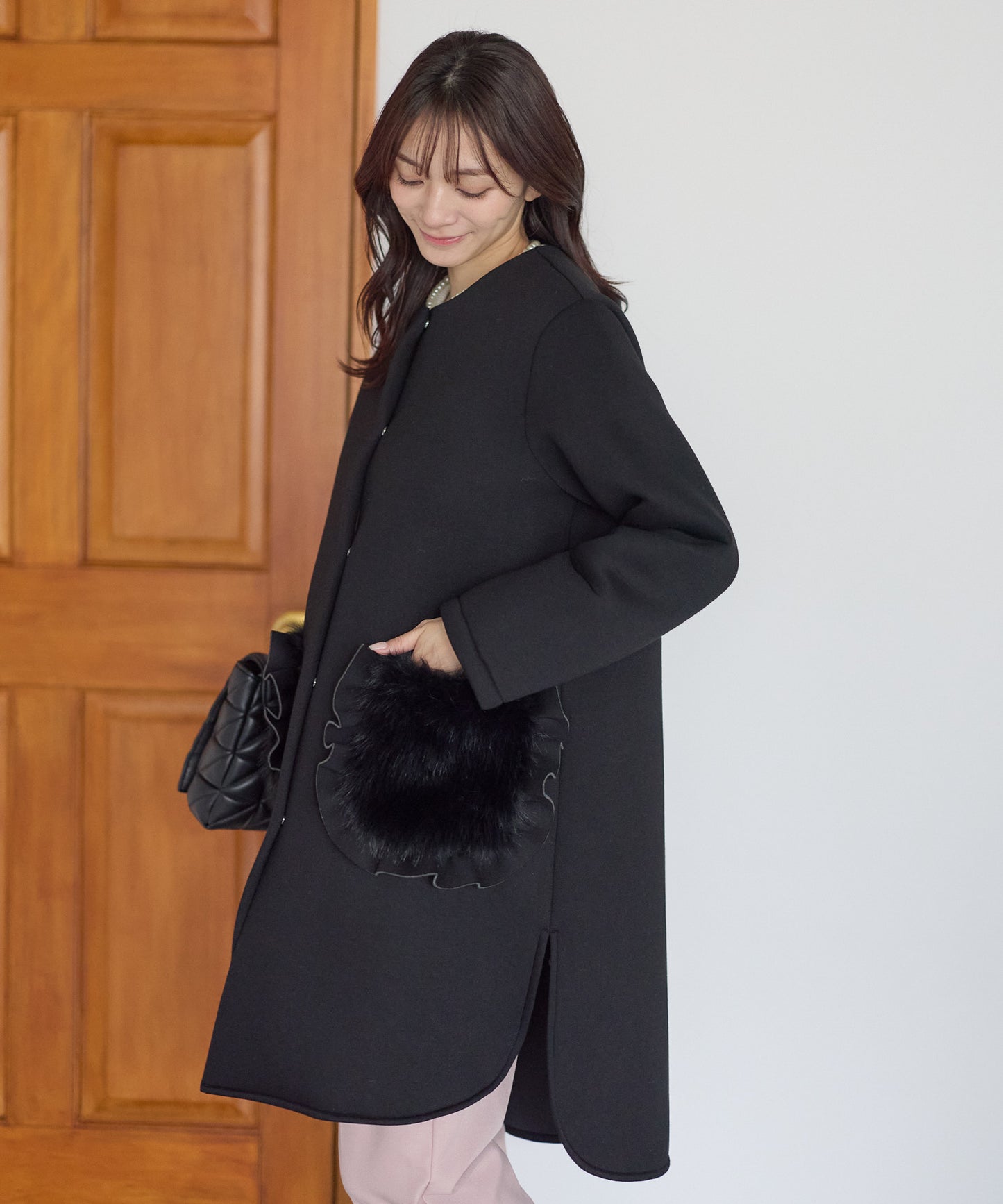 【12月5日(金)13時〜新発売】フリルファーポケットコート