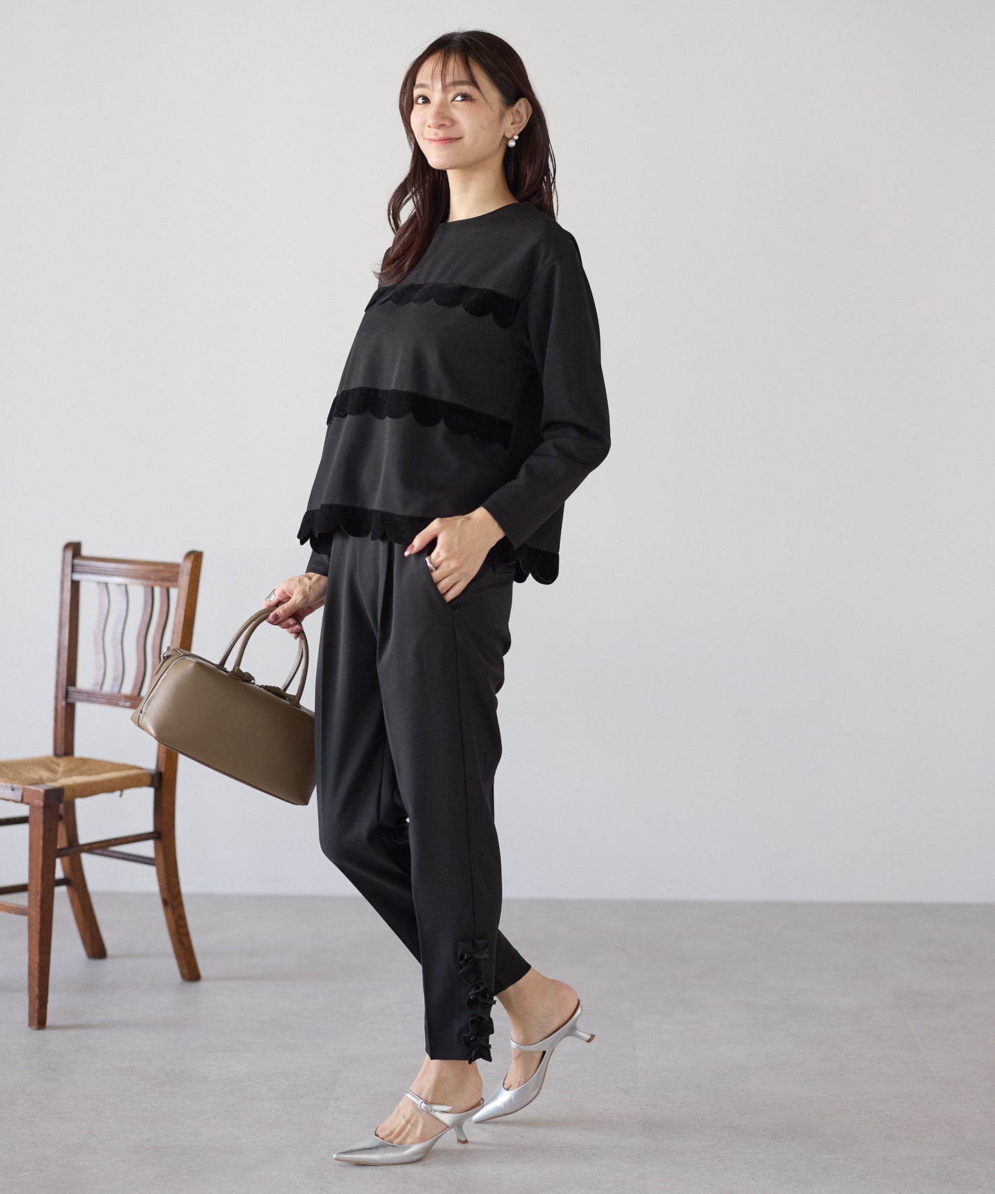 【10月19日(日)20時〜新発売】裾リボンフリルパンツ