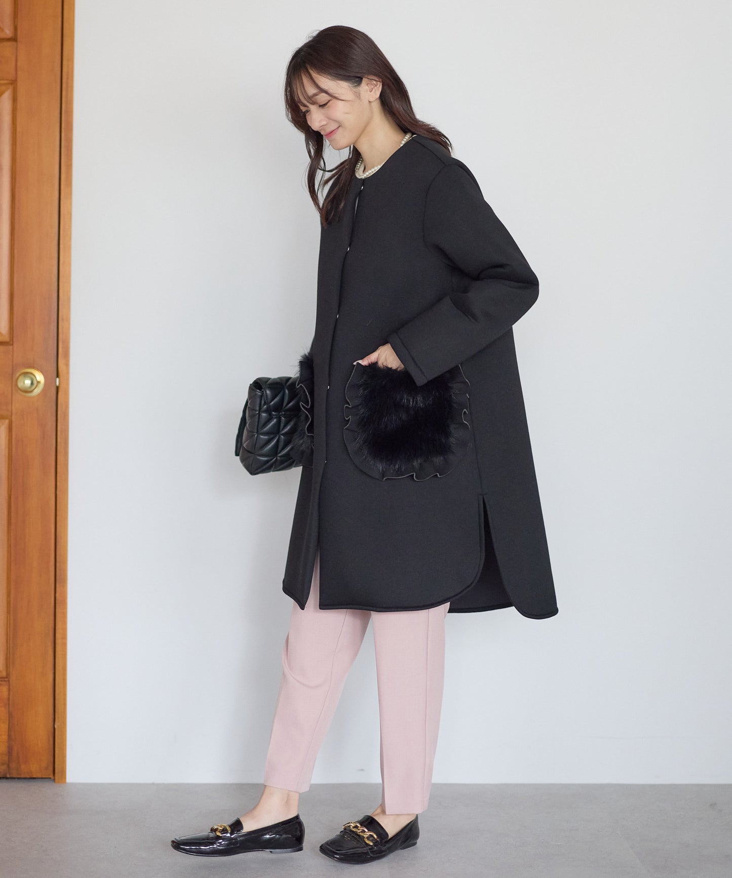 【12月5日(金)13時〜新発売】フリルファーポケットコート