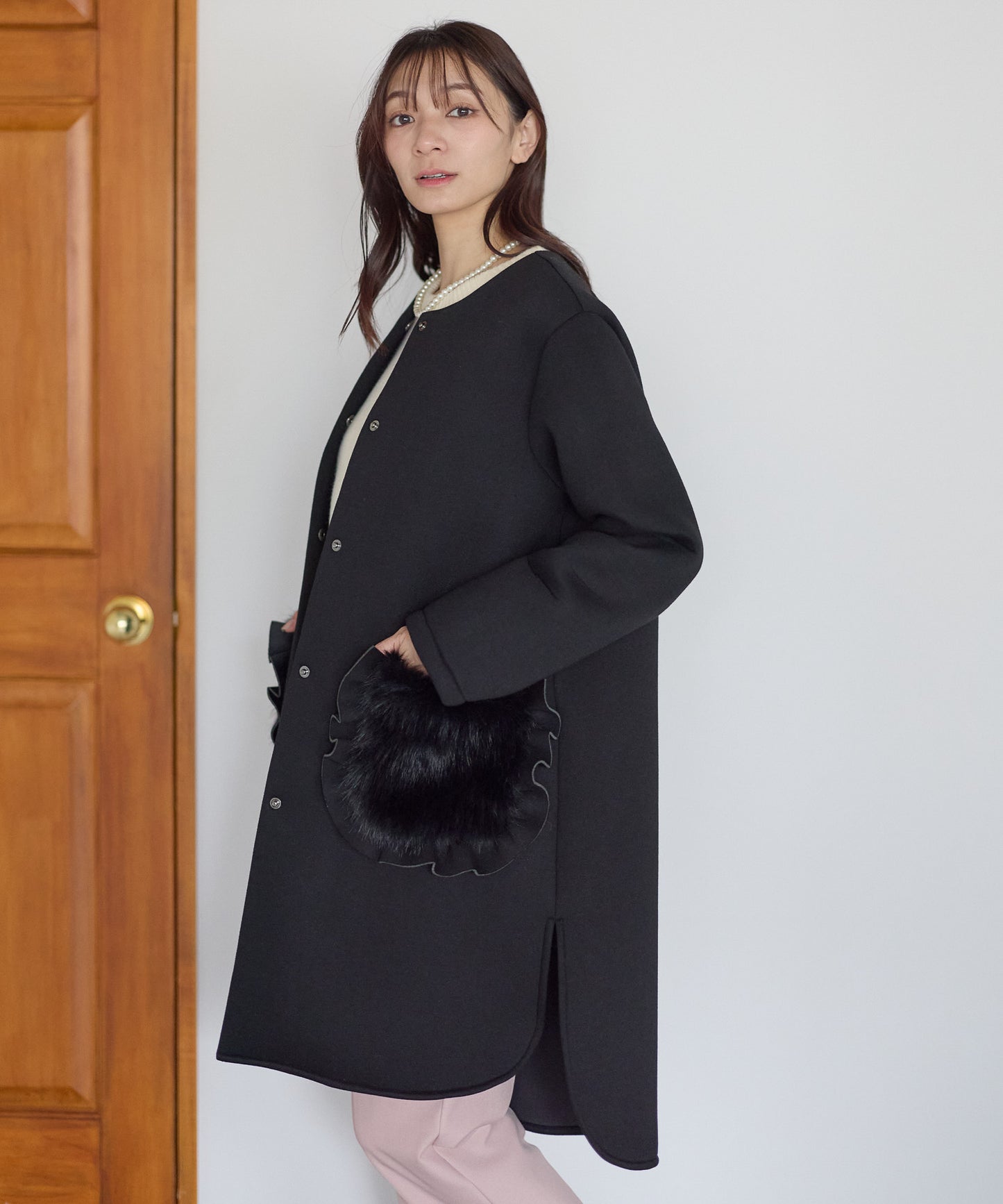 【12月5日(金)13時〜新発売】フリルファーポケットコート
