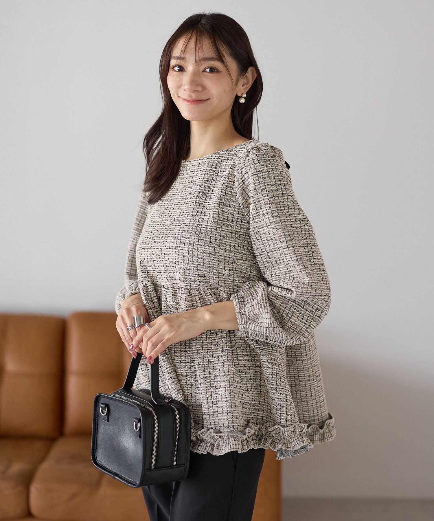 クラシカルリボンツイードトップス – Neigeオンラインストア