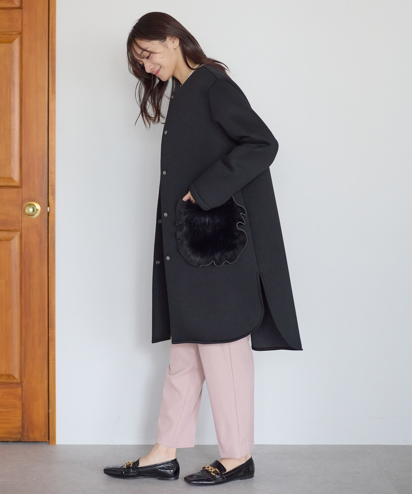 【12月5日(金)13時〜新発売】フリルファーポケットコート
