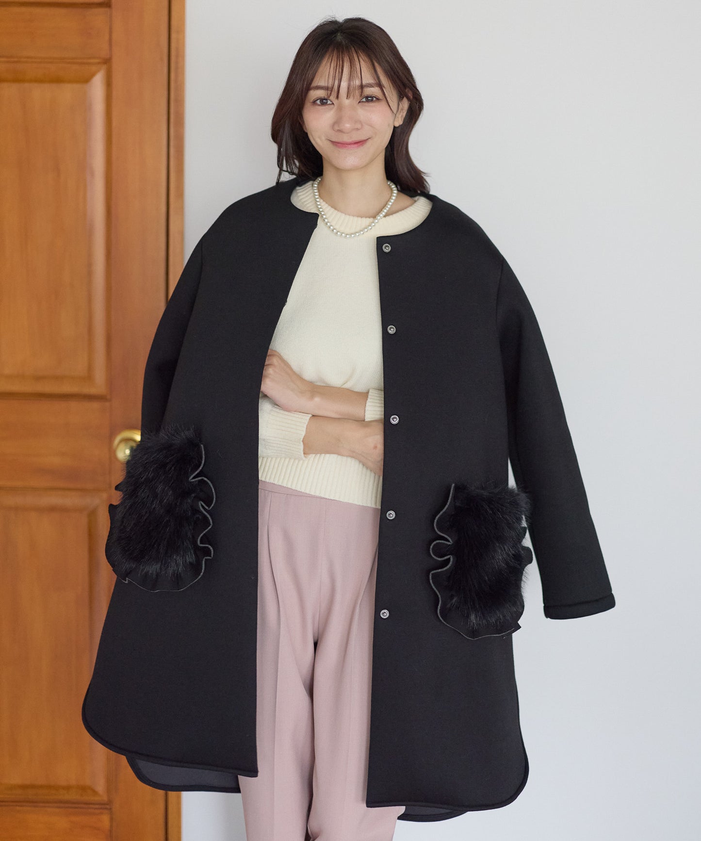 【12月5日(金)13時〜新発売】フリルファーポケットコート