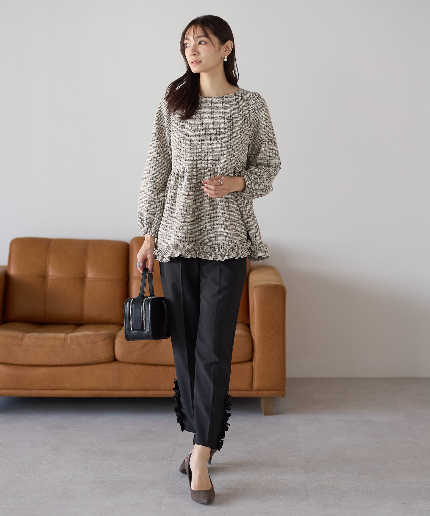 【11月9日(日)20時〜新発売】クラシカルリボンツイードトップス