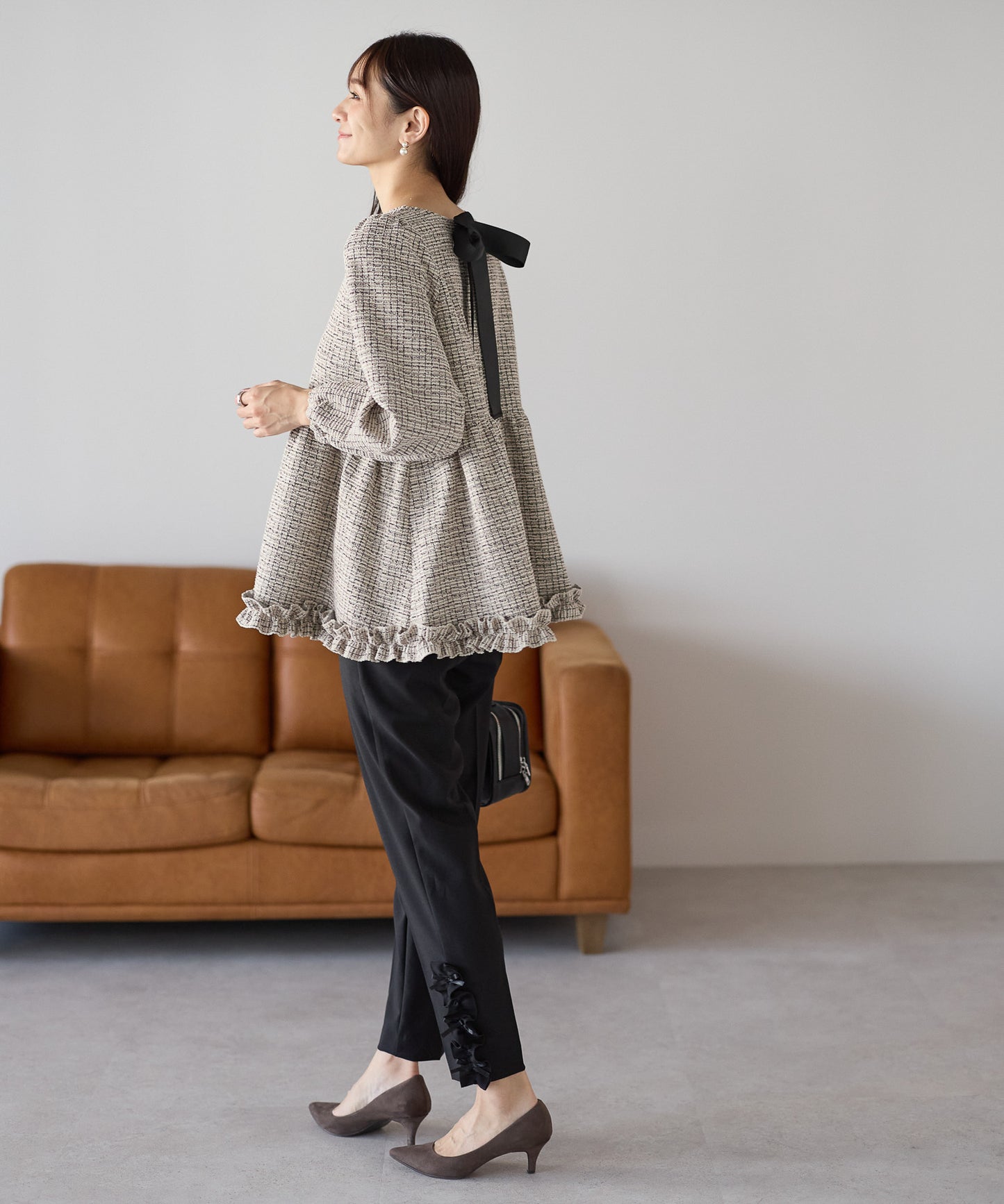 【11月9日(日)20時〜新発売】クラシカルリボンツイードトップス