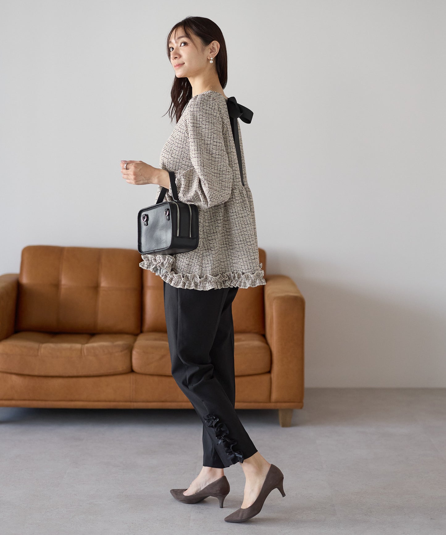 【11月9日(日)20時〜新発売】クラシカルリボンツイードトップス