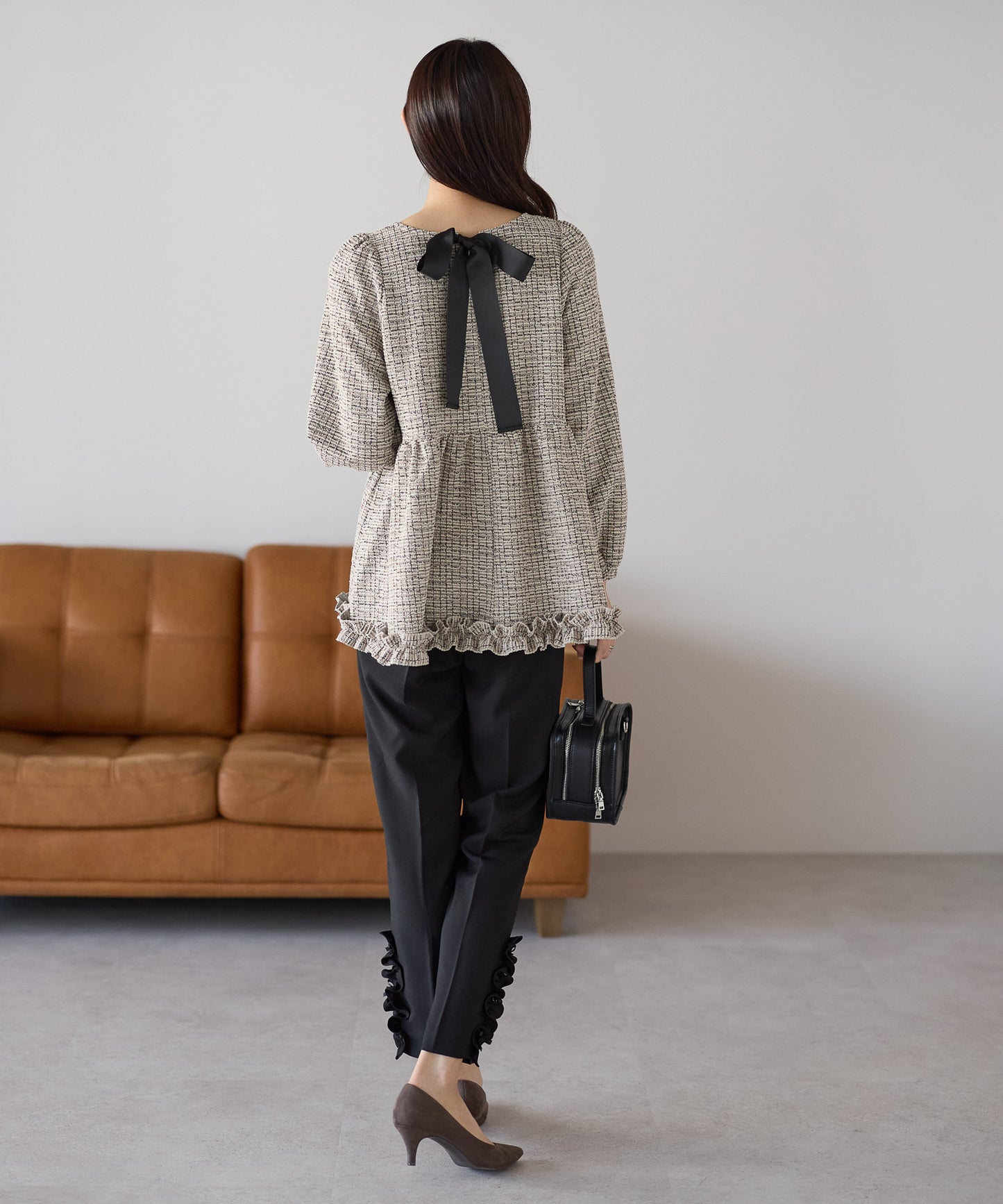 【11月9日(日)20時〜新発売】クラシカルリボンツイードトップス