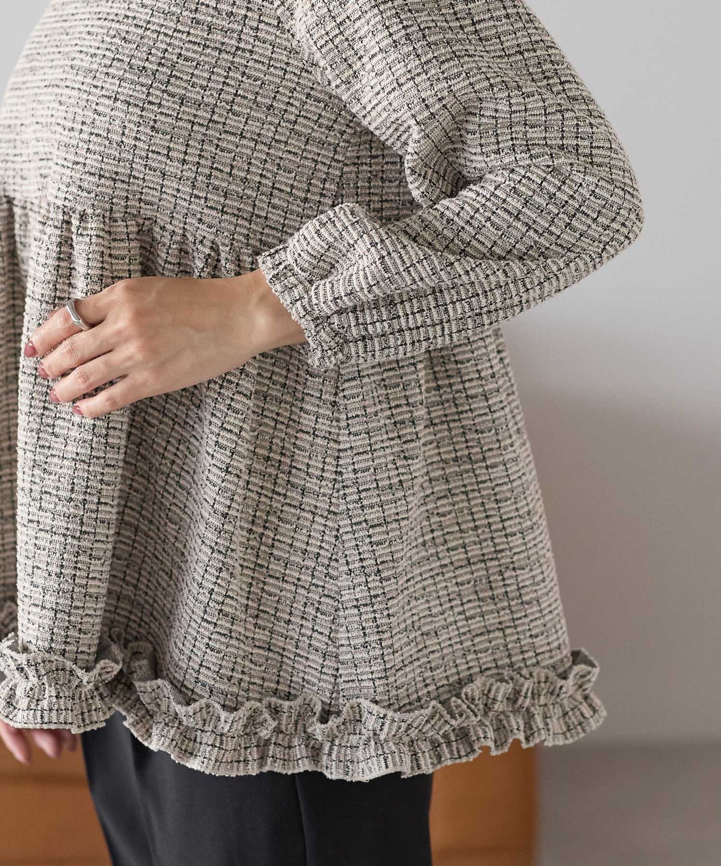 【11月9日(日)20時〜新発売】クラシカルリボンツイードトップス