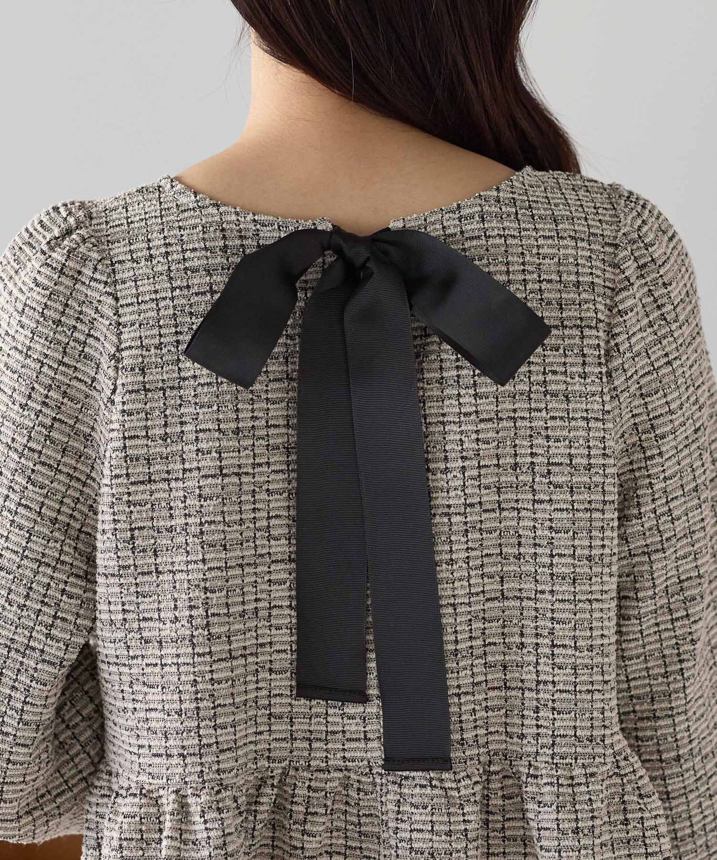 【11月9日(日)20時〜新発売】クラシカルリボンツイードトップス