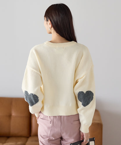 【11月9日(日)20時〜新発売】エルボーハートパールニット