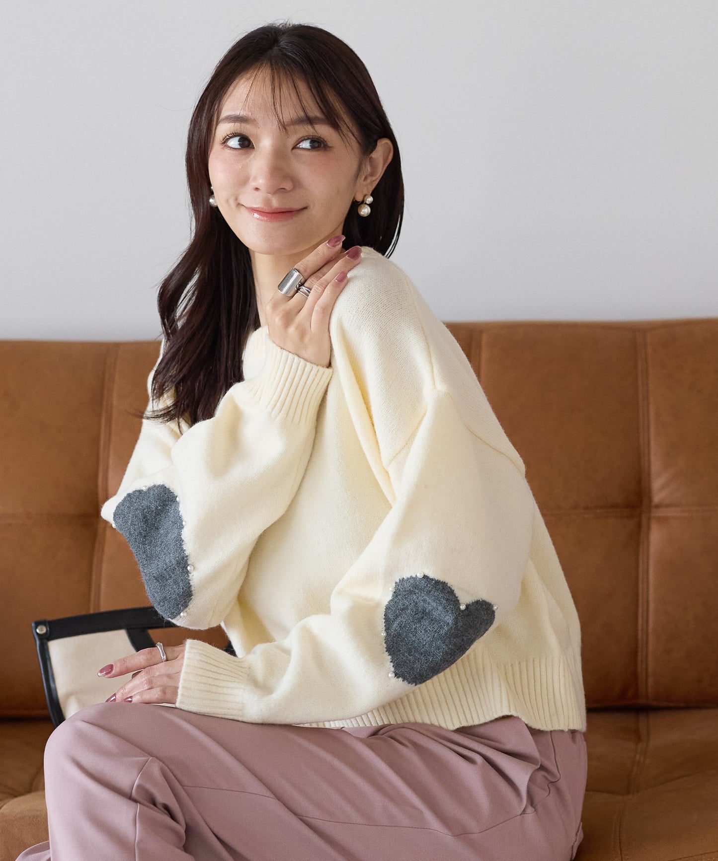 【11月9日(日)20時〜新発売】エルボーハートパールニット