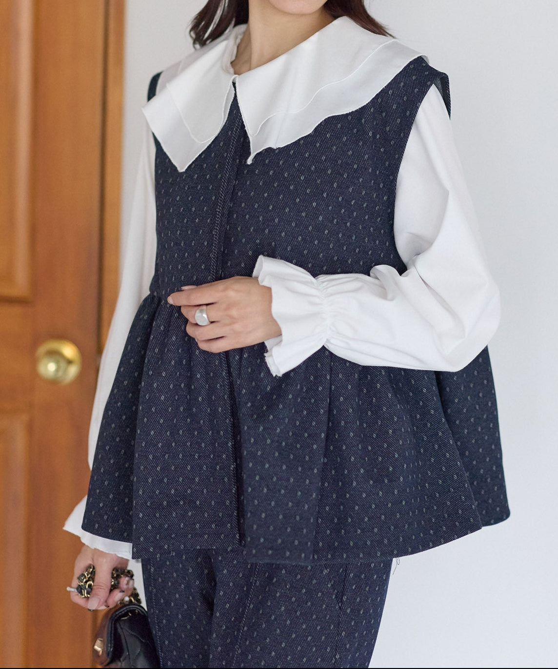 【1月11日(日)20時〜新発売】スノードットペプラムベスト　