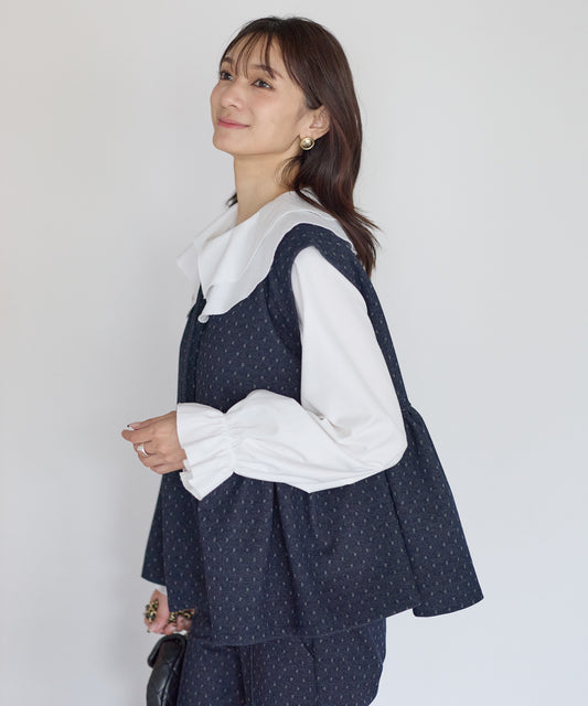 【1月11日(日)20時〜新発売】スノードットペプラムベスト　