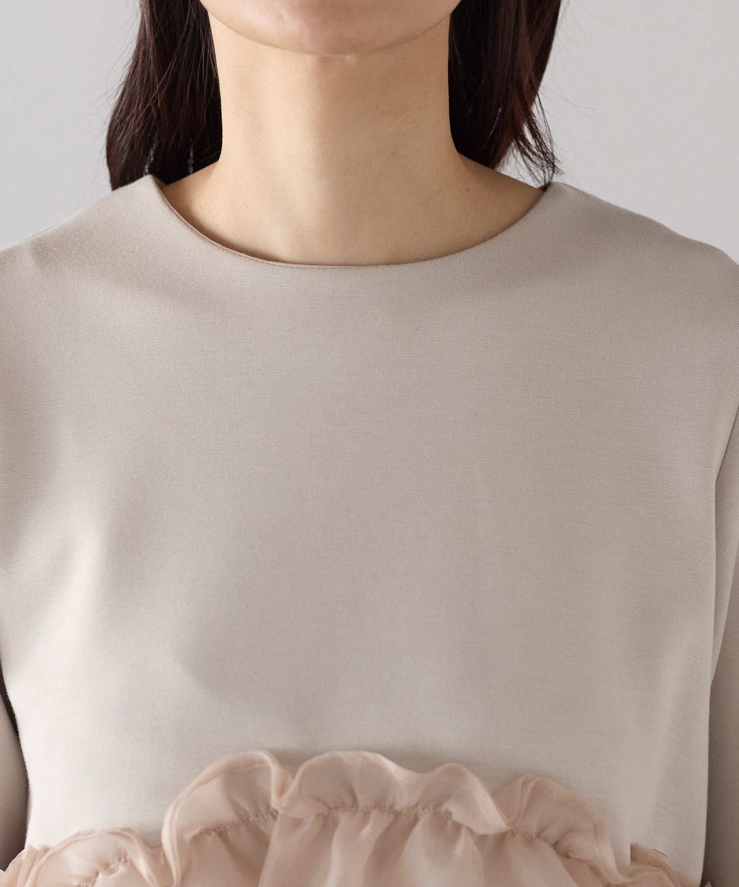 【11月9日(日)20時〜新発売】チュールペプラム裏起毛トップス(11月末頃発送）