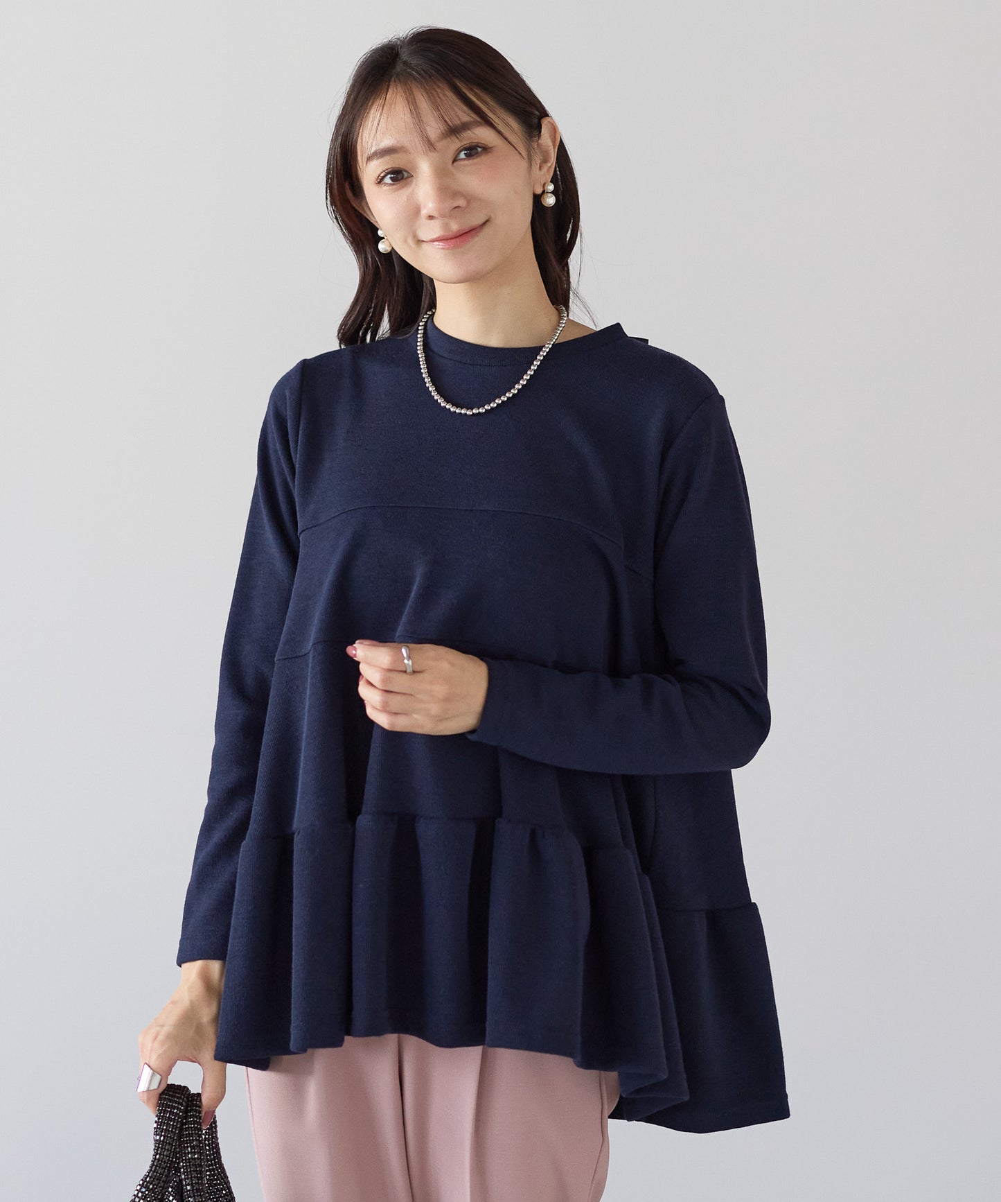 【11月9日(日)20時〜新発売】バックリボンティアードフレアトップス